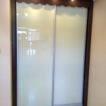 Clear White Glass Sliding Wardrobes